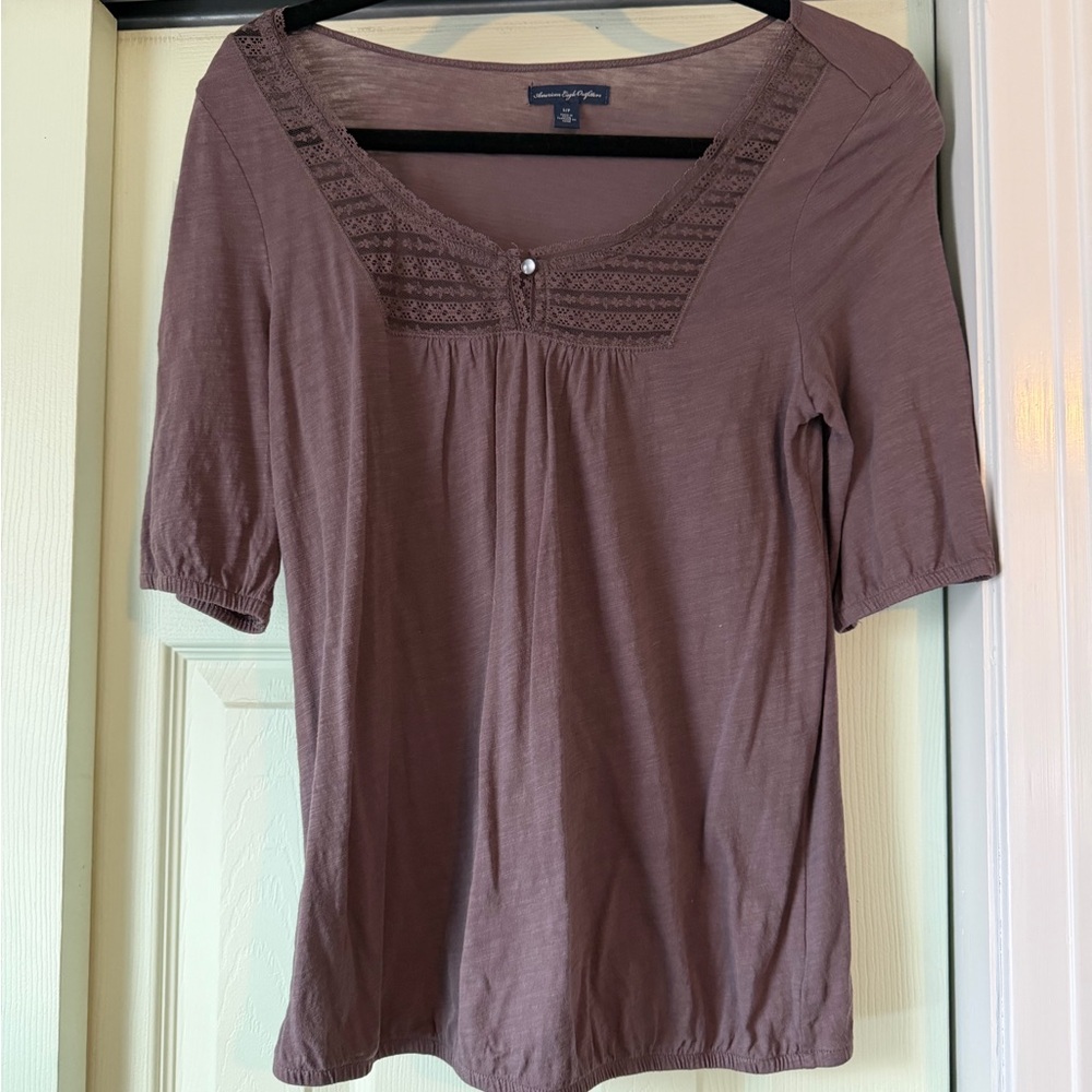 American Eagle Outfitters Mauve Blouse